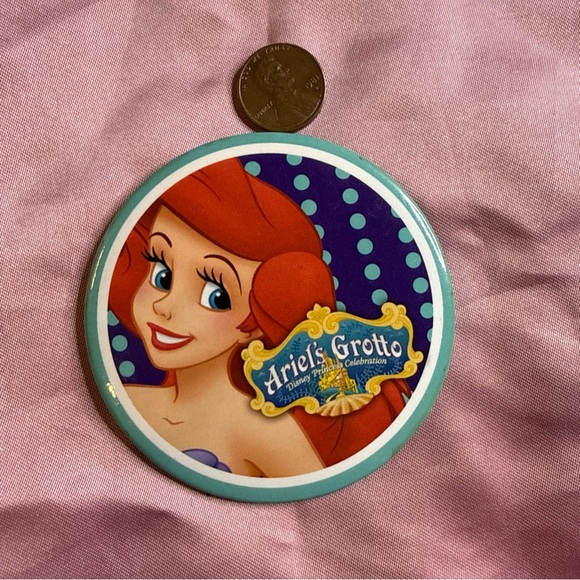 Disneyland Ariel's Grotto Disney Princess Celebration Pin Button Accessory - Picture 2 of 7